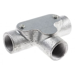 Steel Galvanised 25mm Inspection Tee