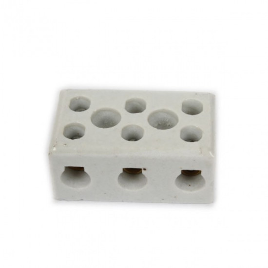 5amp Porcelain Connector 3 Pole 5amp Porcelain Connector 3 Pole