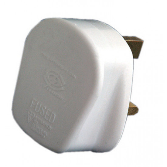 Rubber Plug Top 13amp White