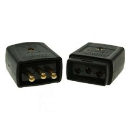 Rubber 10amp Flex Connector-Black Rubber 10amp Flex Connector-Black