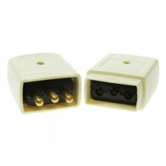 Rubber 10amp Flex Connector-White