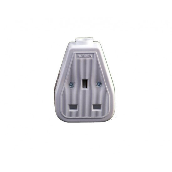 1G Trailing Socket-Rubber (White)