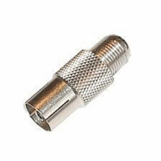 Female Co Axial Socket-Female F Socket Adaptor